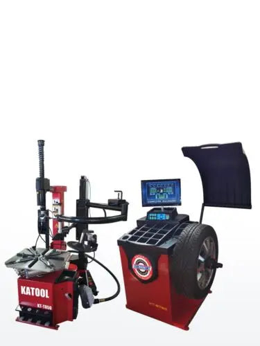 Katool KT-T850 Tire Changer + KT-B750 Wheel Balancer Combo with Mounting Adaptors Katool