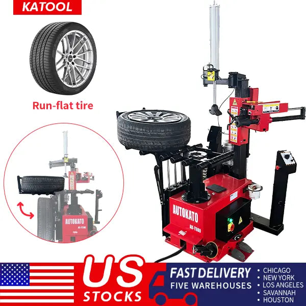 Katool KT-T900 Tire Changer + KT-B750 Wheel Balancer Combo with Mounting Adaptors Katool