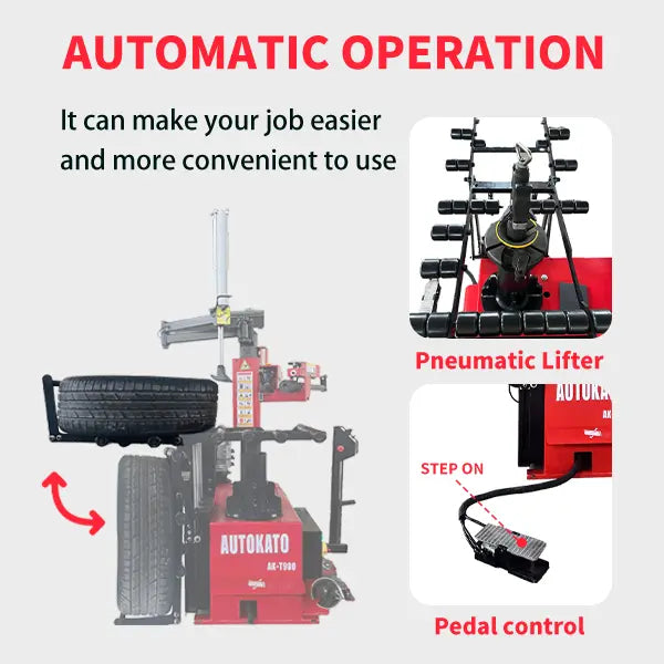 Katool KT-T900 Tire Changer + KT-B750 Wheel Balancer Combo with Mounting Adaptors Katool