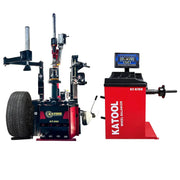 Katool KT-T900 Tire Changer + KT-B760 Wheel Balancer Combo with Mounting Adaptors Katool