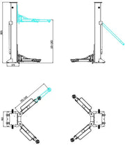 Katool | Portable Two Post Lift | 7,000 lbs | KT-PMRL200 Katool