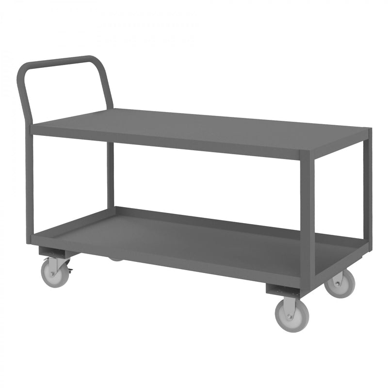 Durham Low Deck Service Truck With 5" x 1-1/4" Polyurethane Casters, Gray