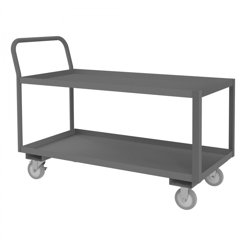 Durham Low Deck Service Truck With 5" x 1-1/4" Polyurethane Casters, Gray