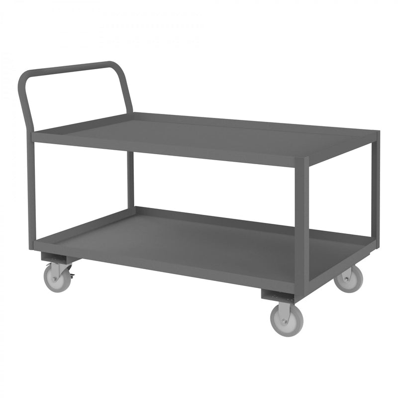 Durham Low Deck Service Truck With 5" x 1-1/4" Polyurethane Casters, Gray