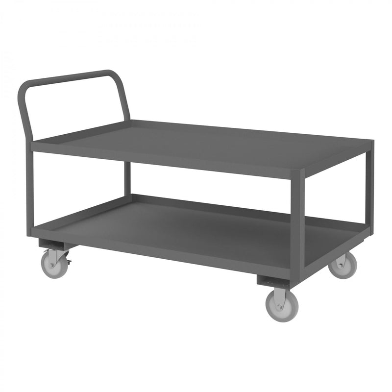 Durham Low Deck Service Truck With 5" x 1-1/4" Polyurethane Casters, Gray