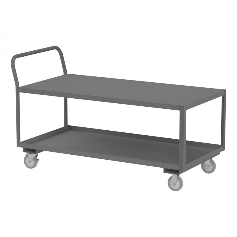 Durham Low Deck Service Truck With 5" x 1-1/4" Polyurethane Casters, Gray