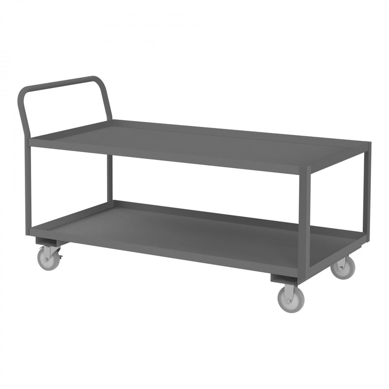 Durham Low Deck Service Truck With 5" x 1-1/4" Polyurethane Casters, Gray