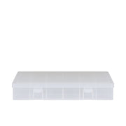 Durham Large, Plastic Compartment Box, 12 Openings, Clear (Pack of 5)