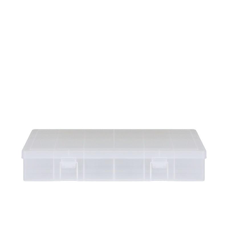 Durham Large, Plastic Compartment Box, 12 Openings, Clear (Pack of 5)
