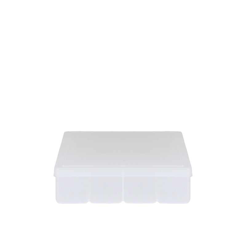 Durham Large, Plastic Compartment Box, 12 Openings, Clear (Pack of 5)