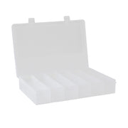 Durham Large, Plastic Compartment Box, 12 Openings, Clear (Pack of 5)
