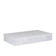 Durham Large, Plastic Compartment Box, 24 Openings, Clear (Pack of 5)