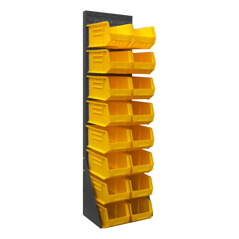 Durham Free Standing, 16 Gauge, Louvered Panel Rack, 13-11/16 X 17-5/8 X 68-1/4, Gray