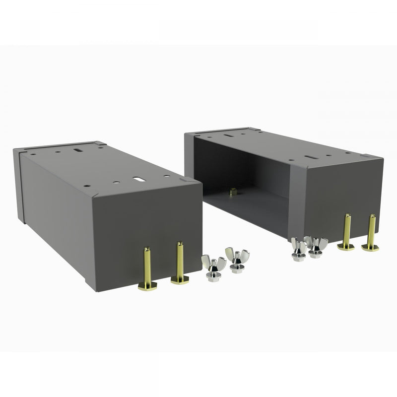Durham Base for 12″ Deep Products, Box Style, Leveling Feet, Mounting Hardware Included, Gray