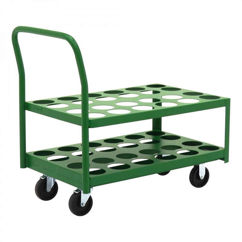 Durham Medical Cylinder Cart With 5" X 1-1/4" Polyolefin Casters, Green