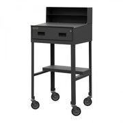 Durham Mobile Shop Desk With (4) 3" Soft Rubber Swivel Plug In Casters