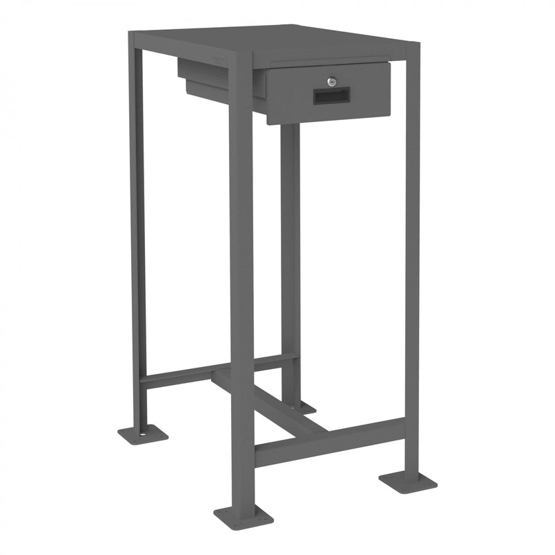 Durham MT Workbench, 18 x 24, Top Shelf Only with Drawer, 14 Gauge Steel, 2000 lbs. Capacity, Gray