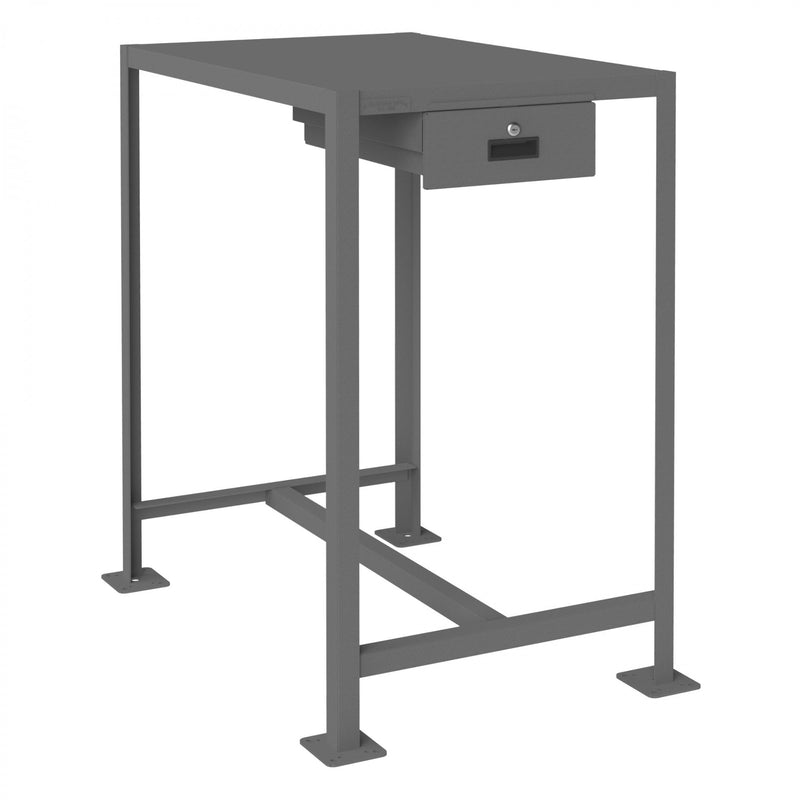 Durham MT Workbench, 24 x 36, Top Shelf Only with Drawer, 14 Gauge Steel, 2000 lbs. Capacity, Gray