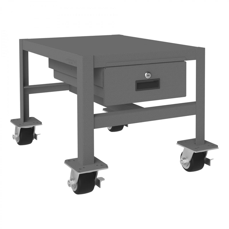 Durham Mobile MT Workbench, 18 x 24, Top Shelf Only with Drawer, 14 Gauge Steel, 2000 lbs. Capacity, Gray
