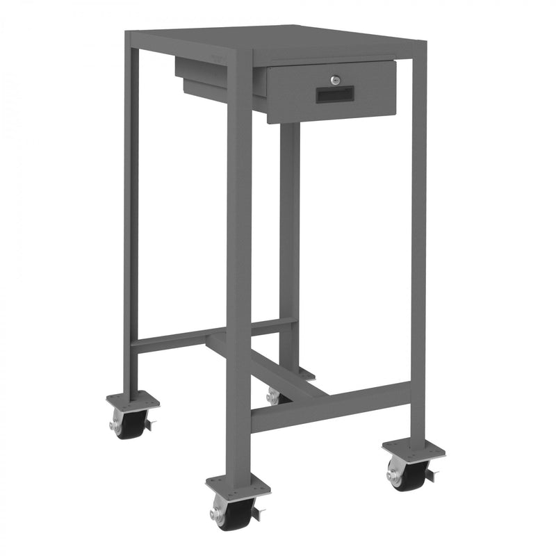 Durham Mobile MT Workbench, 18 x 24, Top Shelf Only with Drawer, 14 Gauge Steel, 2000 lbs. Capacity, Gray