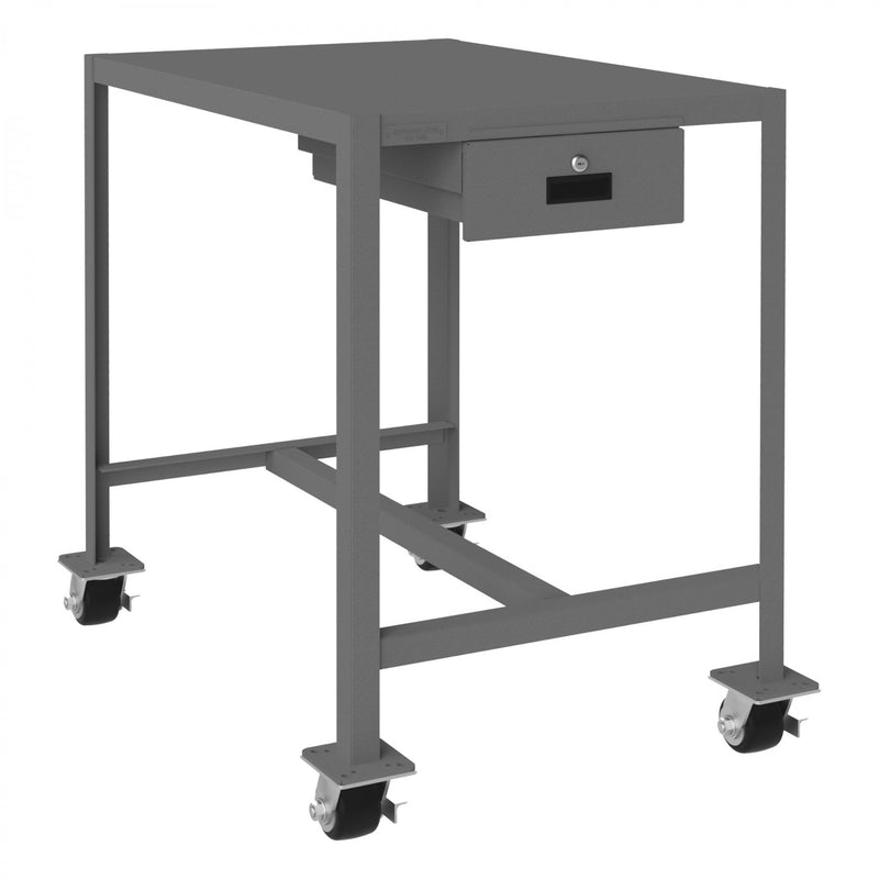 Durham Mobile MT Workbench, 24 x 36, Top Shelf Only with Drawer, 14 Gauge Steel, 2000 lbs. Capacity, Gray