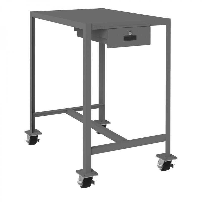 Durham Mobile MT Workbench, 24 x 36, Top Shelf Only with Drawer, 14 Gauge Steel, 2000 lbs. Capacity, Gray