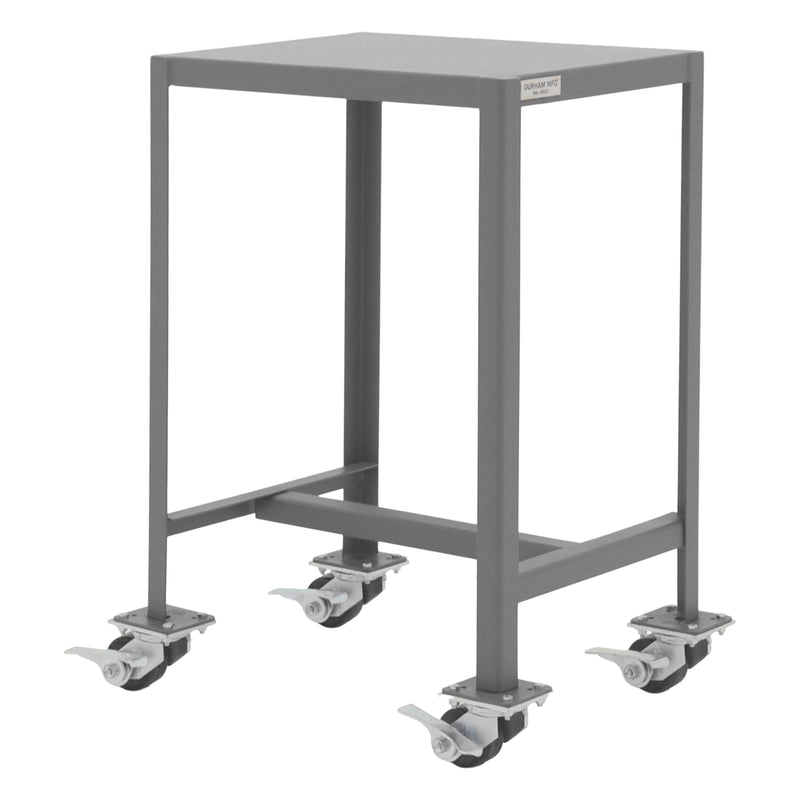 Durham Mobile MT Workbench, 18 x 24, Top Shelf Only, 14 Gauge Steel, 2000 lbs. Capacity, Gray