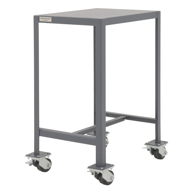 Durham Mobile MT Workbench, 18 x 24, Top Shelf Only, 14 Gauge Steel, 2000 lbs. Capacity, Gray