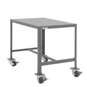 Durham Mobile MT Workbench, 24 x 36, Top Shelf Only, 14 Gauge Steel, 2000 lbs. Capacity, Gray