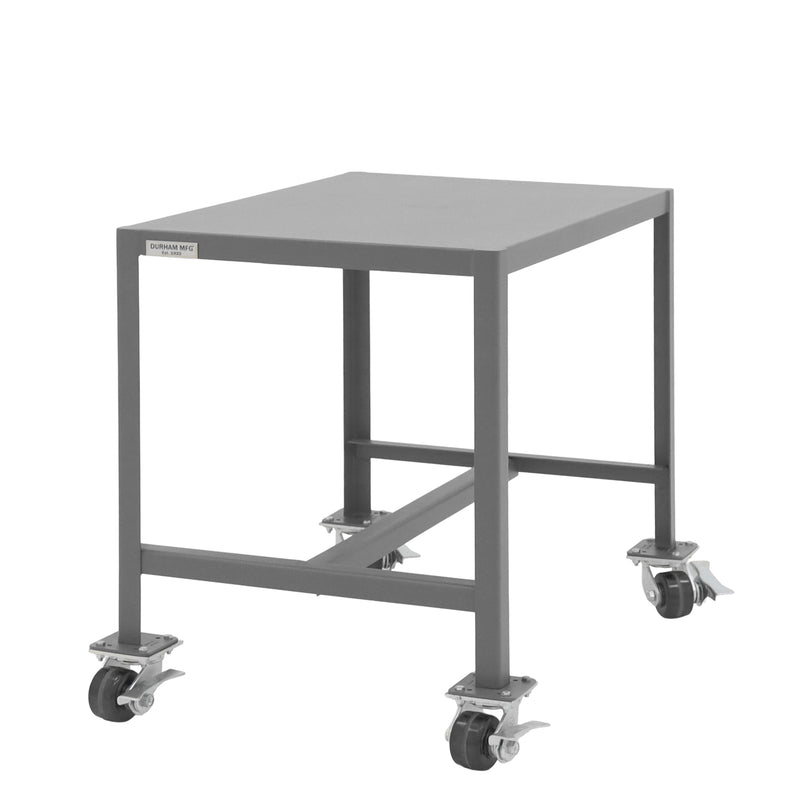 Durham Mobile MT Workbench, 24 x 36, Top Shelf Only, 14 Gauge Steel, 2000 lbs. Capacity, Gray