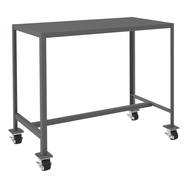 Durham Mobile MT Workbench, 24 x 48, Top Shelf Only, 14 Gauge Steel, 2000 lbs. Capacity, Gray
