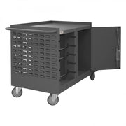 Durham Mobile Wire Spool & Maintenance Cart With 5" x 1-1/4" Polyurethane Casters, (2) Rigid