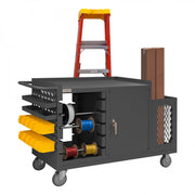Durham Mobile Wire Spool & Maintenance Cart With 5" x 1-1/4" Polyurethane Casters, (2) Rigid