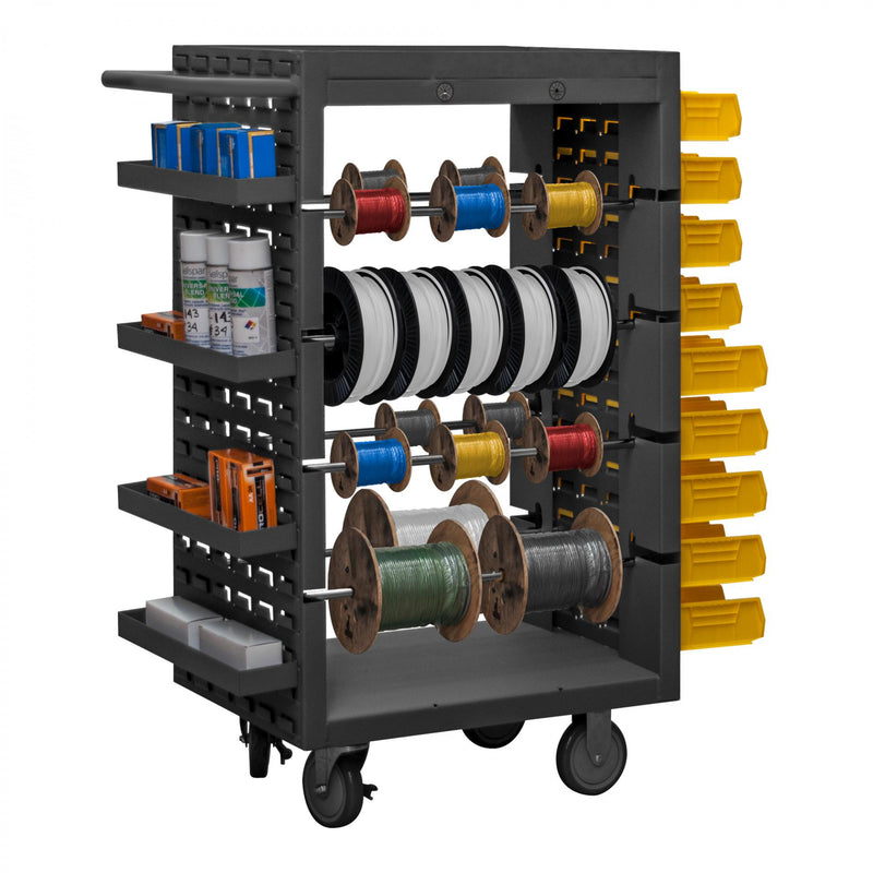Durham Mobile Wire Spool Cart With 5" x 1-1/4" Polyurethane Casters