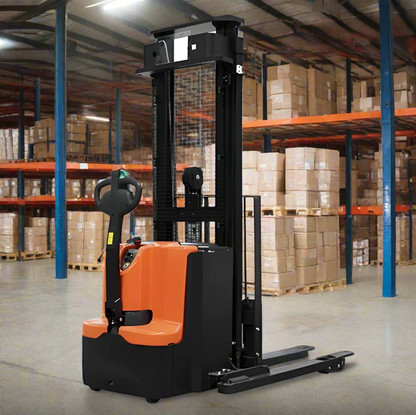 Majorlift Full Electric Lithium Straddle Stacker, 4,400 lbs Cap, 138” Lift -  SFE44-138