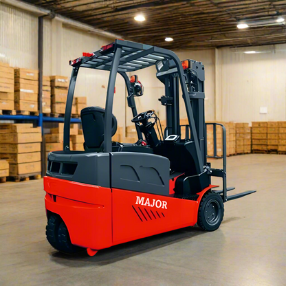 Electric Lithium Forklift in a warehouse