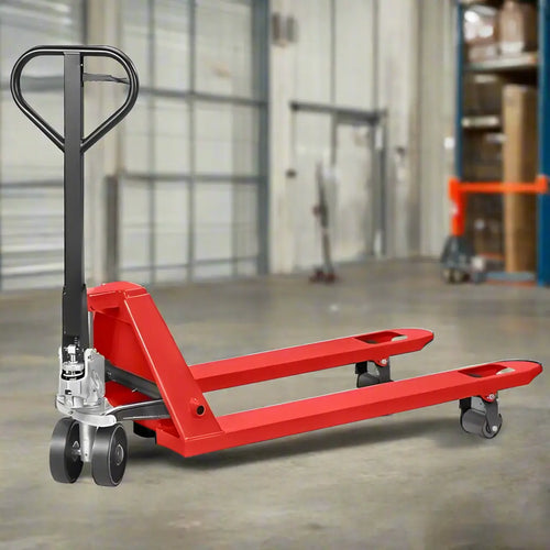 Manual Pallet Jack in a warehouse