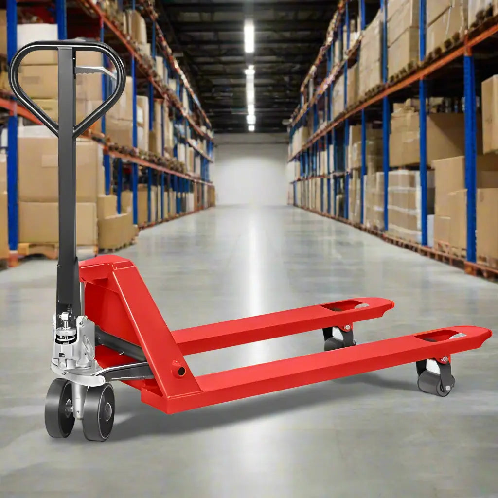 Manual Pallet Jack in a warehouse