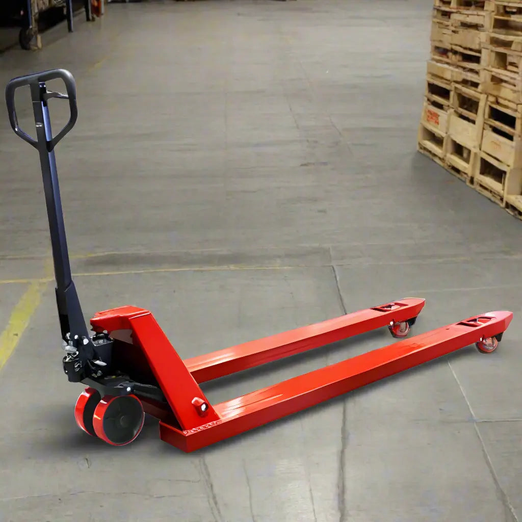 Manual Pallet Jack in a warehouse