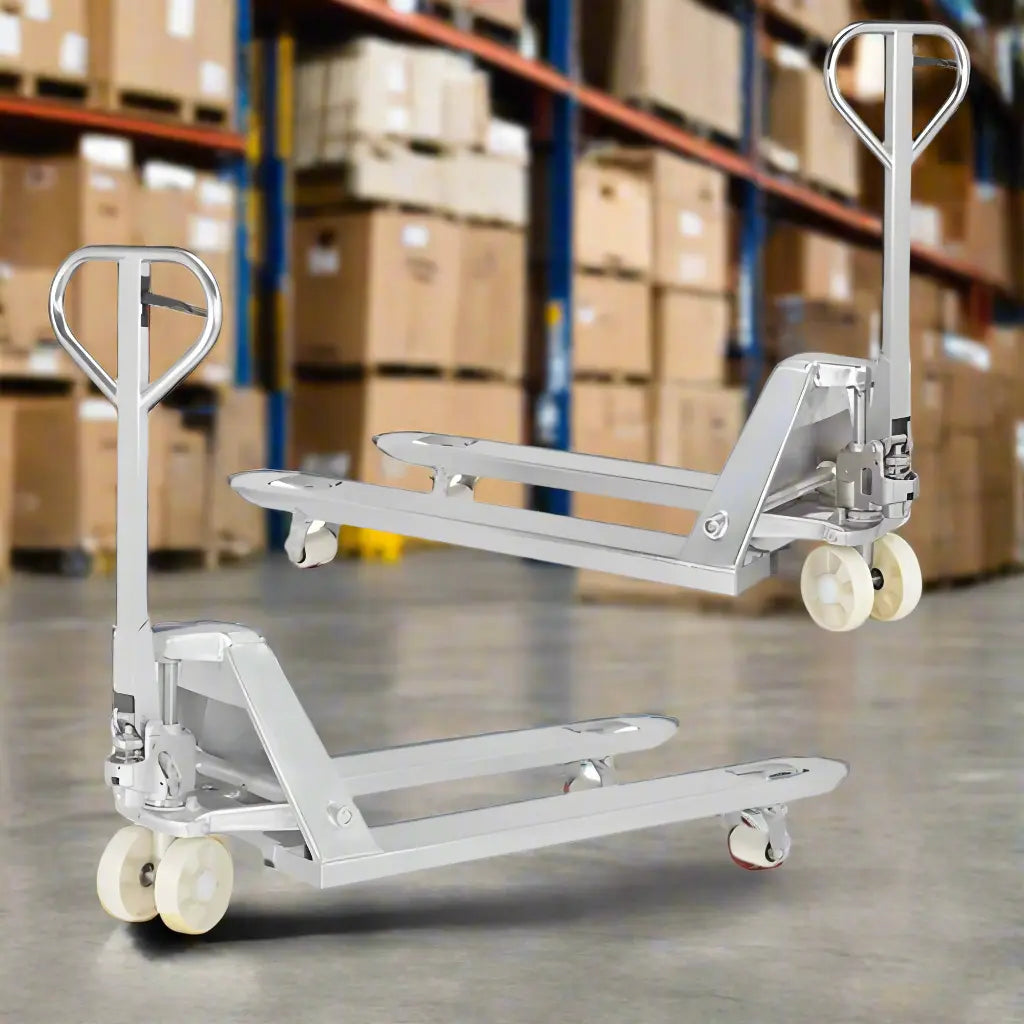 Manual Pallet Jack in a warehouse