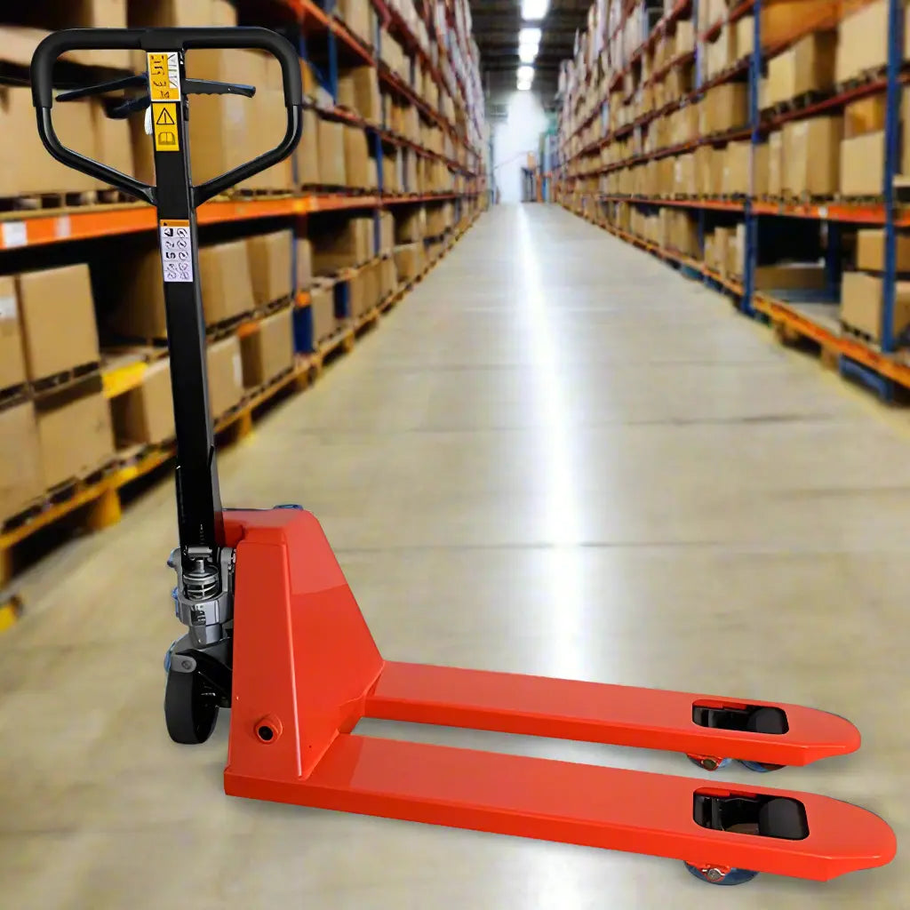 Manual Pallet Jack in a warehouse