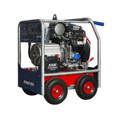 Makinex GEN-16P-MS-240 portable generator with metal frame and red wheels