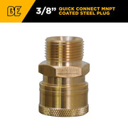 Male M22 x 3/8" MNPT Brass Coupler BE Power Equipment