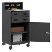 Durham Mobile Shop Desk With (4) 3" Soft Rubber Swivel Plug In Casters
