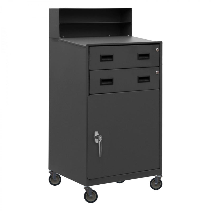 Durham Mobile Shop Desk With (4) 3" Soft Rubber Swivel Plug In Casters