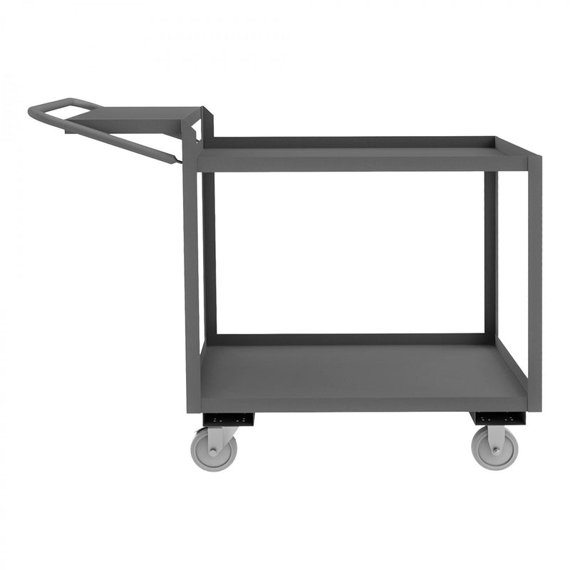 Durham Order Picking Cart With 5" x 1-1/4" Polyurethane Casters, Gray
