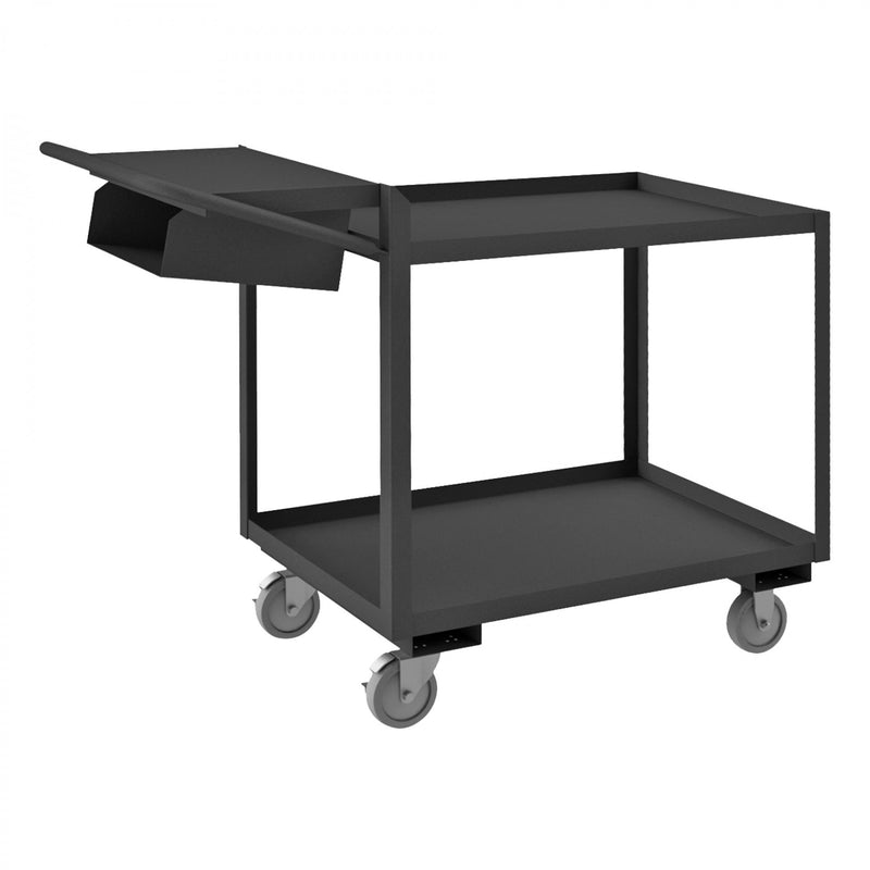 Durham Order Picking Cart With 5" x 1-1/4" Polyurethane Casters, Gray