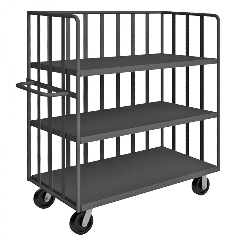 Durham Bulk Stock/Package Mover, 14 Gauge Steel, 3000 lbs. Capacity, 2 Fixed Shelves, 1 Base Shelf