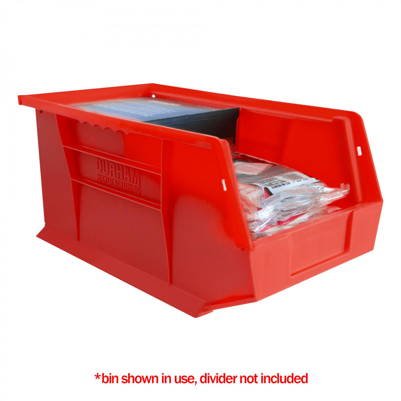 Durham Plastic, Hook-On-Bin, 8 X 15 X 7, Red (Pack of 12)