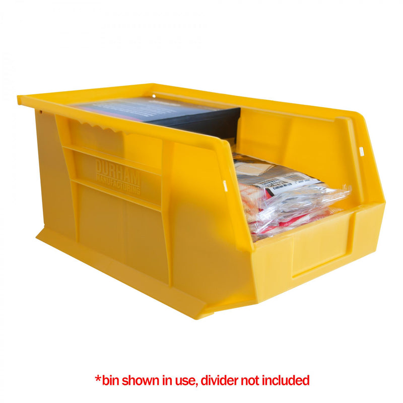 Durham Plastic, Hook-On-Bin, 8 X 15 X 7, Yellow (Pack of 12)